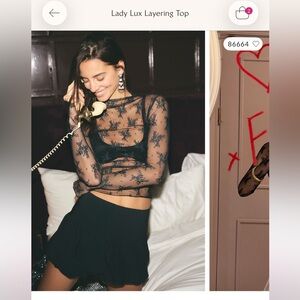 NWT Free people Lady Lux layering top